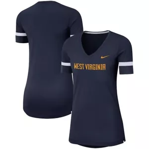 NEW NIKE West Virginia Mountaineers V-Neck T-Shirt Size Small New With Tags - Picture 1 of 3
