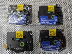 Brother® P-Touch® TZe Tape - Black on Yellow, 3⁄4" E21 - Picture 1 of 2