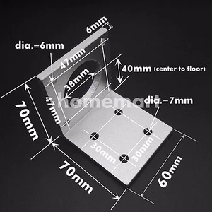 1P For 57mm NEMA23 Stepper Motor WHITE of Aluminum Mounting Bracket Professional - Picture 1 of 12