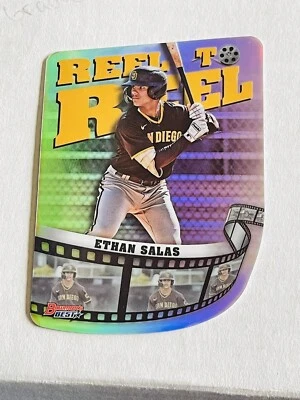Ethan Salas 2023 Bowman's Best Reel-to-Reel Die Cuts #RR-24 San Diego Padres - Image 1 of 2