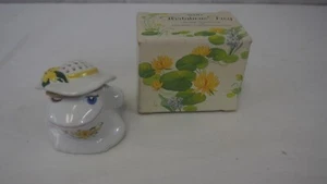 De colección 1980 Avon FLIRTATIOUS RANA sapo cerámica pomander popurrí soporte para bolsa - Imagen 1 de 5