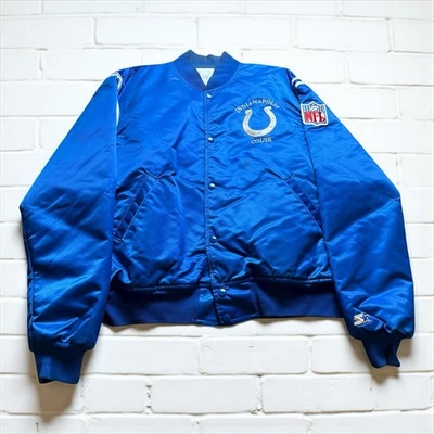 Vintage 1990’s Indianapolis Colts NFL  Starter Satin Jacket Men’s XL - Изображение 1 из 4