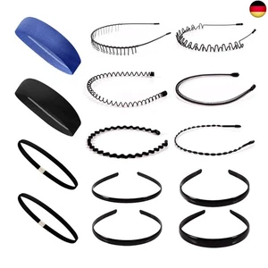 Haarband Herren Haarreif 14Pcs Haarreifen Damen Männer Haarband Welle - Bild 1 von 8
