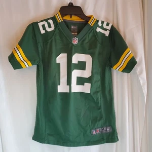 NIKE On Field Green Bay Packers Aaron Rodgers #12 NFL Jersey Youth Medium 10-12 - Picture 1 of 5