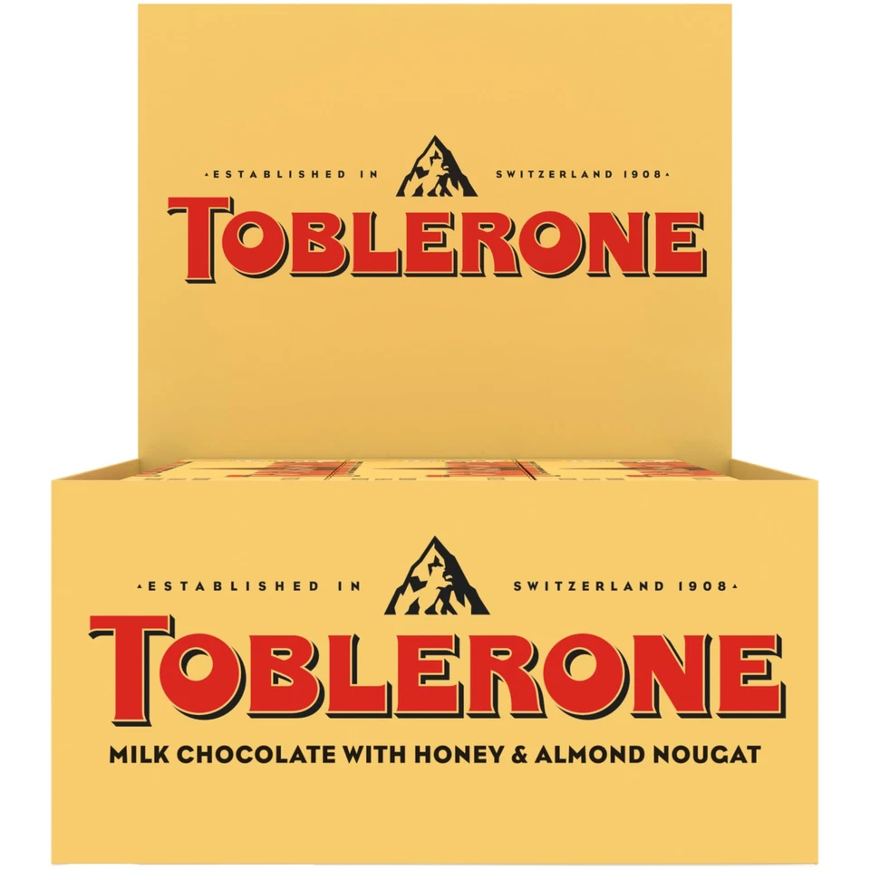 Toblerone Milk Chocolate Bar with Honey and Almond Nougat 12 - 3.52 oz Bars