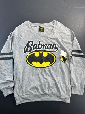 Sudadera DE COLECCIÓN Batman Talla XL (15/17) Gris Manga Larga Estampado Gráfico NUEVA Foto 1 de 4