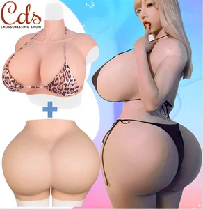 Z Cup Silicone Breast + Full Silicone Hips Ass for Transgender Crossdresser - Picture 1 of 15