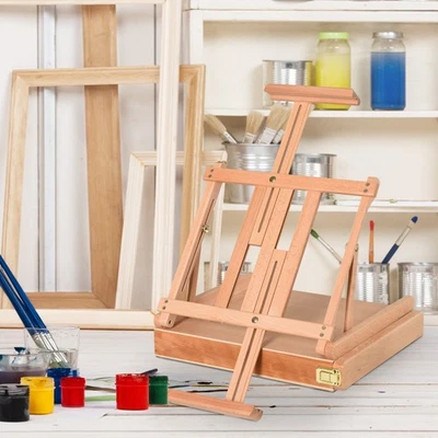Vinsetto Staffelei Keilrahmen Kofferstaffelei Winkelverstellbar Schublade