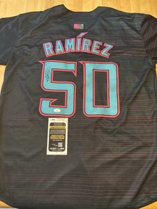 Agustin Ramirez Signed Autographed Miami Marlins City Edition Jersey. Jsa Coa - Picture 1 of 3