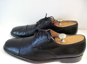 Bruno Magli Branson Handmade Italy Black Leather Oxfords Shoes Size 13 M - Picture 1 of 7