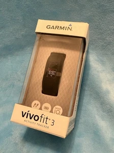Nuovissimo (scatola aperta) Garmin Vivofit 3 Activity Tracker Orologio Allenamento Cinturino Nero - Foto 1 di 8