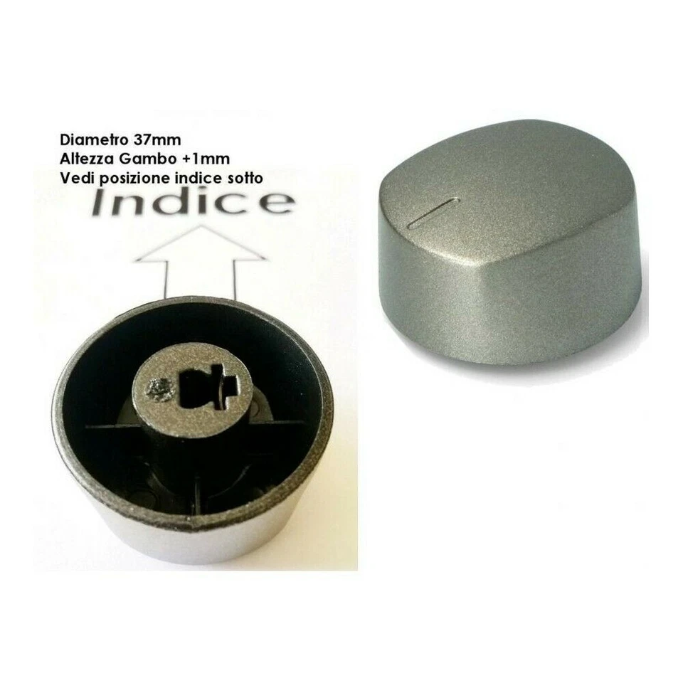 MANOPOLA PIANO COTTURA GRIGIA CANDY HOOVER ROSIERES 42812695 42822884 ORIGINALE