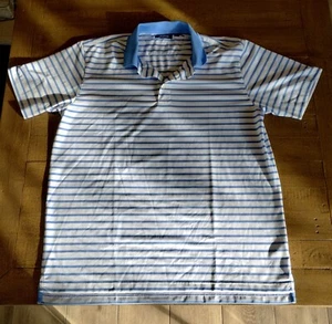 JACK NICKLAUS POLO SHIRT MENS XXL BLUE MICROFIBER GOLFING COLLAR SHORT-SLEEVE - Picture 1 of 12
