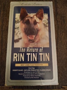 The Return of Rin Tin Tin VHS 1990 Video Tape Collector's Edition Blake Woods - Imagen 1 de 3