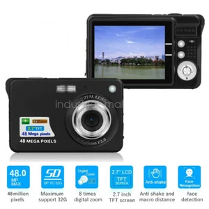 48MP HD Digital Camera Anti-Shake 8X Zoom Small Size Video Recorder Photography - Picture 1 of 28
