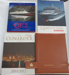 QE 2 QUEEN ELIZABETH II CUNARD LINE WORLD CRUISE (7) BOOK COLECTION - Picture 1 of 6