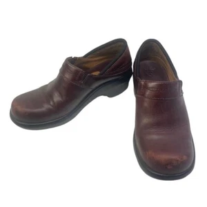 ARIAT Women Clogs Size 7 Brown Leather Expert Mules Loafers Slip On S-1 - Picture 1 of 10