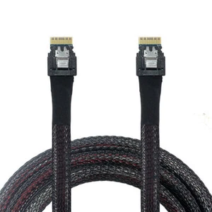 CY PCI-E Slimline SAS 4.0 SFF-8654 4i 38pin Host to SFF-8654 Slim SAS Cable 0.5M - Picture 1 of 9