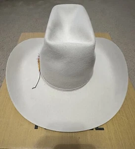 Vintage Cowboy Hat Silverbelly 4X Wool 4” Brim American Hat Co with box 1979 - Picture 1 of 9