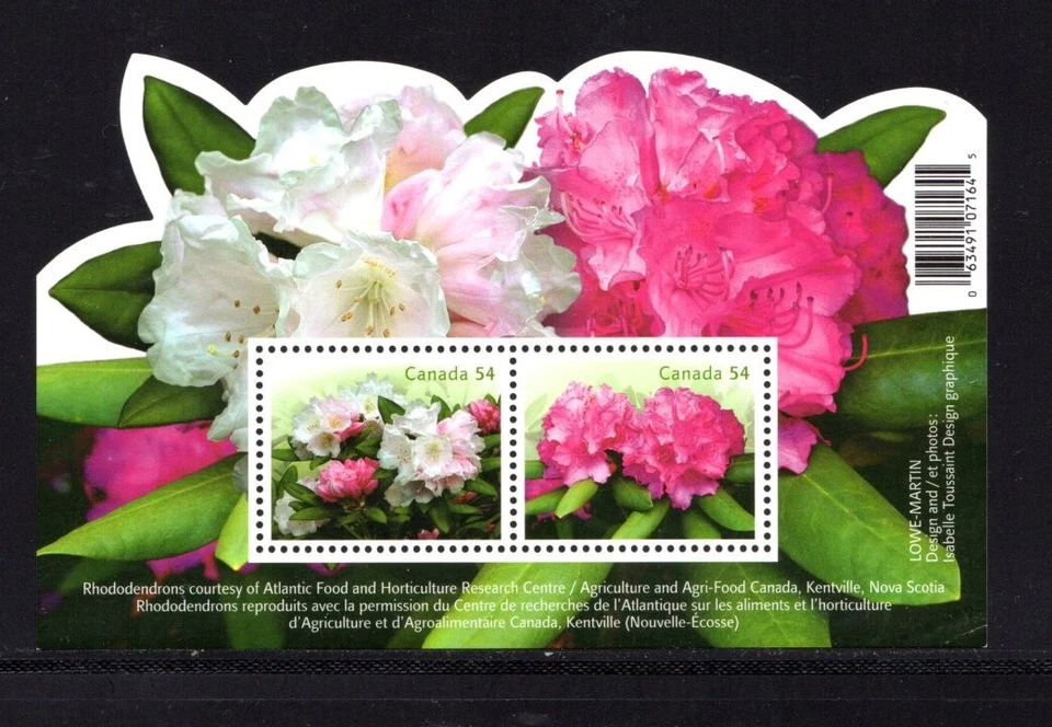 HOJA DE RECUERDO CANADÁ COMO NUEVA - MUY BUEN ESTADO - SCOTT 2318 - RODODENDROS - 2009 Foto 1 de 1