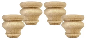 Cypress Bun Foot 3 in Tall x 3 3/8 in Wide Set of 4 - Picture 1 of 7