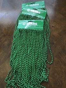 3 Sets Of 24 Light Green Plastic Beaded Necklaces 30” - Picture 1 of 2
