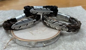 Horse Hair Braided Cuff Bracelet The Silver Wing Cowboy Collectibles - Picture 1 of 32
