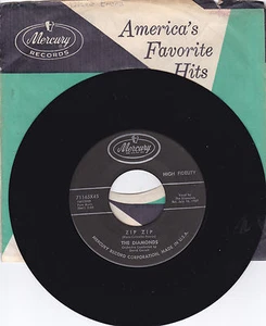 THE DIAMONDS-MERCURY 71165 DOO WOP 45RPM ZIP ZIP VG++ CLEAN LABELS - Picture 1 of 1