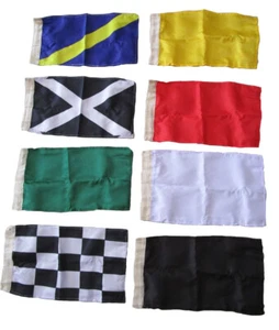 Set of 8 Racing Flags Race NASCAR Signal Set - Little & Very Nice - Picture 1 of 12