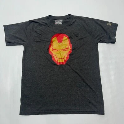Under Armour T-shirt Grey Iron Man Graphic Boys Sz YLG - Image 1 of 4