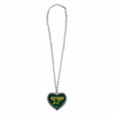 DALLAS STARS LARGE CRYSTAL HEART NECKLACE - Image 1 of 3