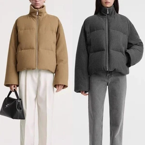 Toteme Mujer Plumón Chaqueta Mujer Mezcla Lana Franela Abrigo - Imagen 1 de 26