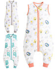 Baby Sommer Schlafsack mit Füßen 0.5 Tog Kinder Dünn Schlafsäcke mit Beinen