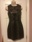 VERSACE H&M WOMENS LEATHER DRESS , NEW W TAG , SIZE EUR 36 US 4/6