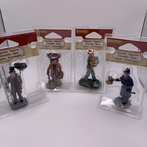 Lot Of 4 New Christmas Village Lemax Figures 32148 12904 92628 62287 NIP - Picture 1 of 9