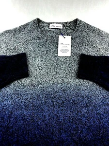 Peter Millar Crown Lux Colorblocked Fine Merino Wool Crewneck Sweater Blue Gray - Picture 1 of 5