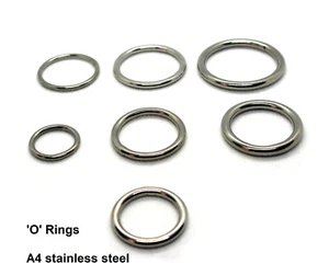 Anillos tóricos soldados pulidos anillos redondos A4 acero inoxidable 316 grado marino - Imagen 1 de 31