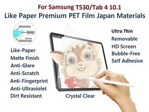 Paper Feel Matte Film Anti-Glare Screen For Samsung T530/Tab 4 10.1 - Picture 1 of 9