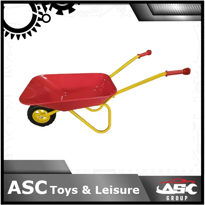 New Child Kids Metal Wheelbarrow - Red / Yellow - Toy, Play, Farm, Gardening - Image 1 of 1