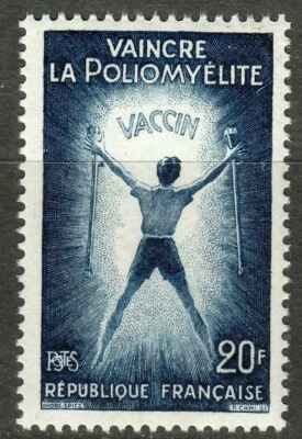 Francia 1959 MNH Mi 1266 Sc 933 Vacunación contra la poliomielitis/Medicamento ** Foto 1 de 2