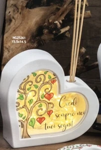 Profumatore CUORE Bomboniera DOLCICOSE BATTESIMO COMUNIONE CRESIMA MATRIMONIO - Foto 1 di 3