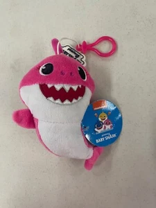 Nickelodeon Pinkfong Baby Shark Clip On Coin Purse Pink Mommy Plush Animal - Picture 1 of 2
