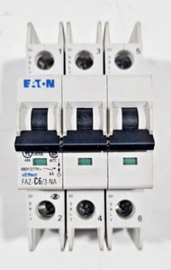 Eaton Xeffect FAZ-C6/3-NA Schutzschalter 3-Pole 480Y/277V 6A - 6C 10KA Used - Bild 1 von 10