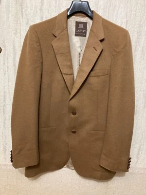 Lanvin Париж Шотландии верблюда волос блейзер куртка винтажный 80-х - Изображение 1 из 4