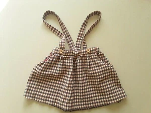 ZARA BABY Girl's Mini Plaid Pinafore Skirt Size 3-4 Years Gray Salmon - Picture 1 of 6
