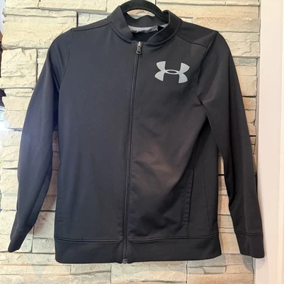Under Armour Negro Activo Suelto Cremallera Completa Sudadera Chaqueta Juvenil Talla Grande Foto 1 de 4