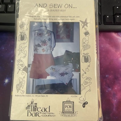 SEW ON A QUILTED VEST FEATURING EASY QUILTING AND APPLIQUE TECHNIQUES   BAG  57 - Image 1 of 2