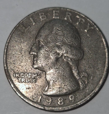 1989 P WASHINGTON QUARTER MAJOROFF CENTER  ERROR ON OBVERSE #11320 - Image 1 of 3