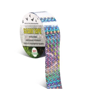 300 Foot Bird Scare Tape, Reflective Bird Tape, Pigeon Bird Deterrent Bird Re... - Picture 1 of 7