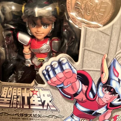 Saint Seiya ESS-01 Action Figure Red Silver Coin Included Used - Image 1 of 4